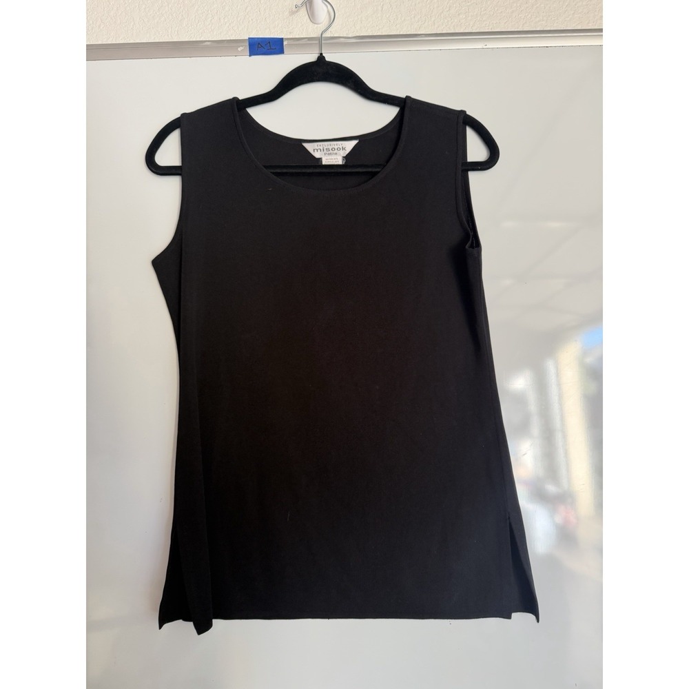 Exclusively Misook Woman Plus Sleevless tank top Black Sz S Made In Korea